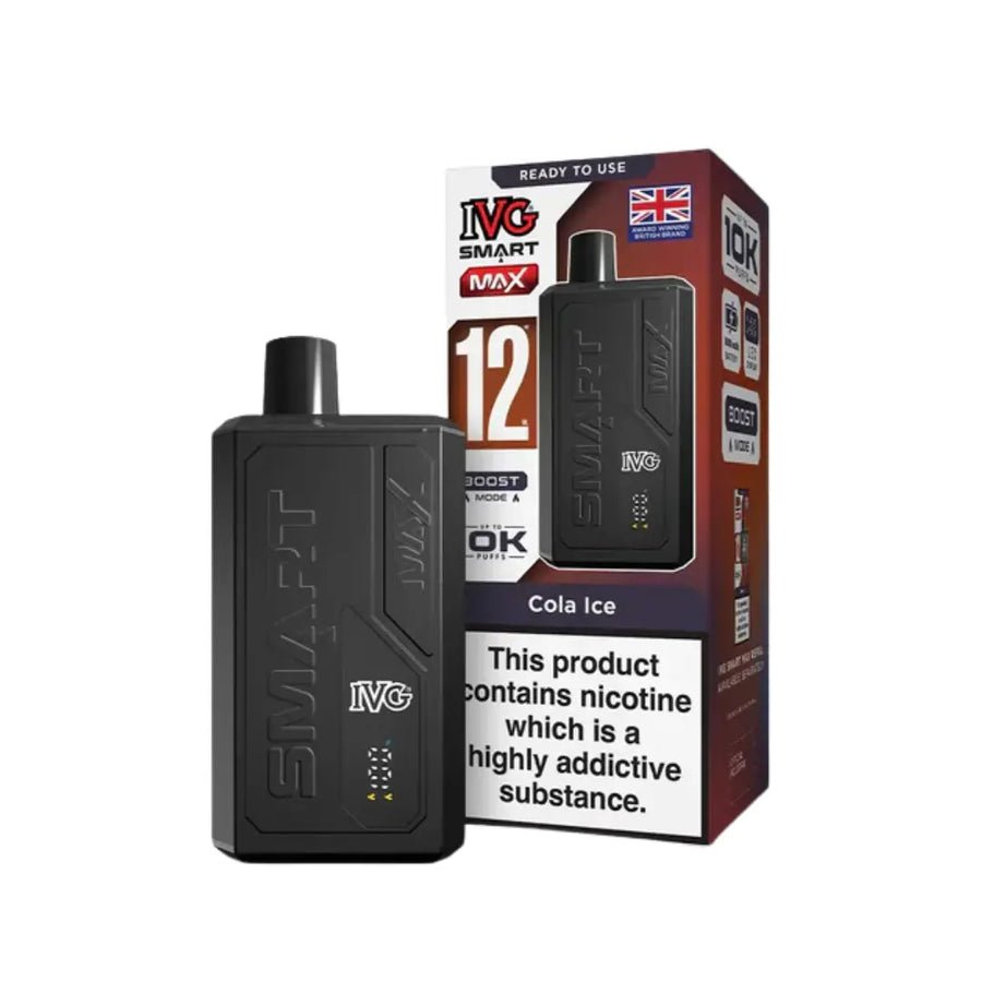 IVG Smart Max 10000 Prefilled Pod Vape Kit Box of 5, Cola Ice Flavour