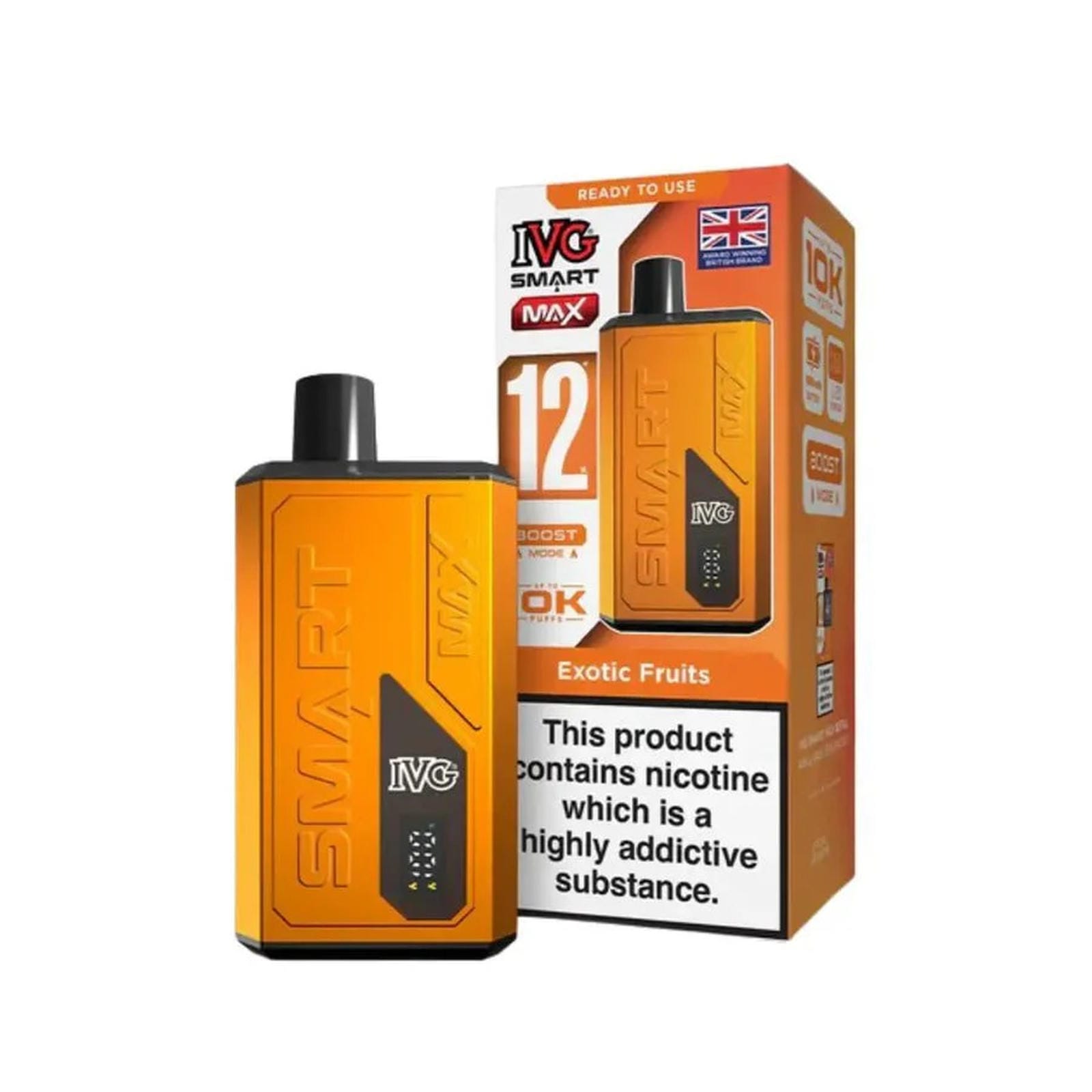 IVG Smart Max 10000 Prefilled Pod Vape Kit Box of 5, Exotic Fruits Flavour