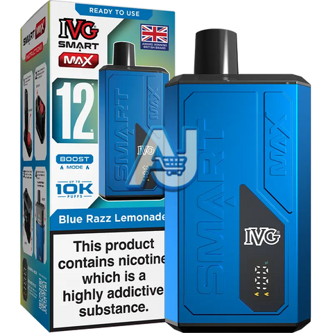 IVG Smart Max Prefilled Pod Kit, Blue Razz Lemonade Flavor