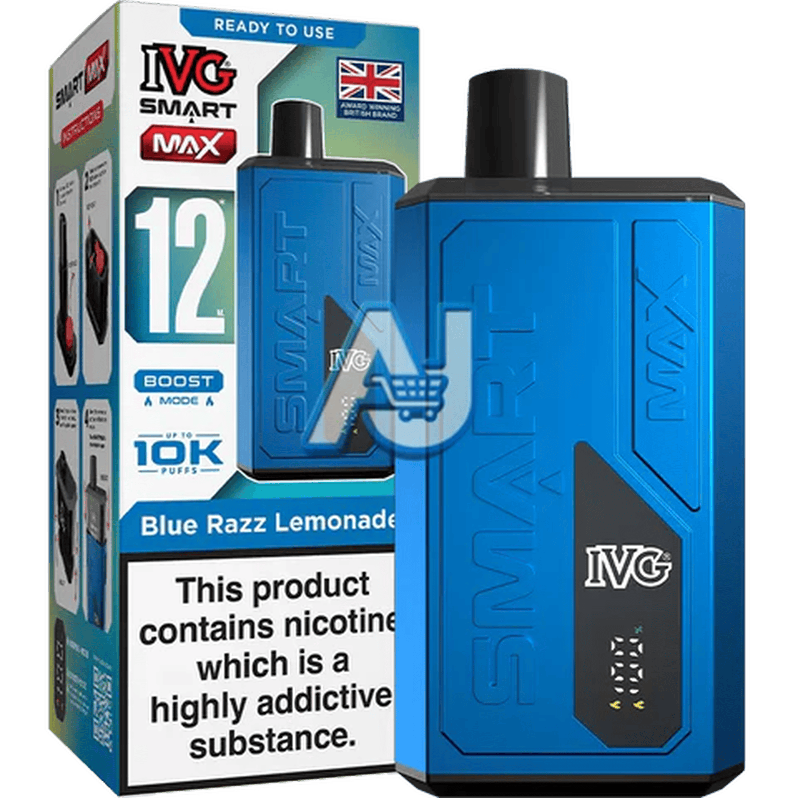 IVG Smart Max Prefilled Pod Kit, Blue Razz Lemonade Flavor