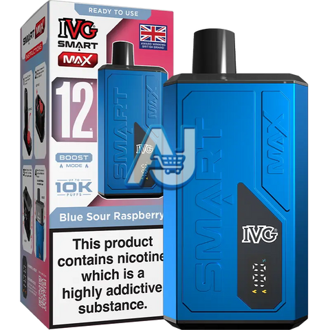 IVG Smart Max Prefilled Pod Kit, Blue Sour Raspberry Flavor