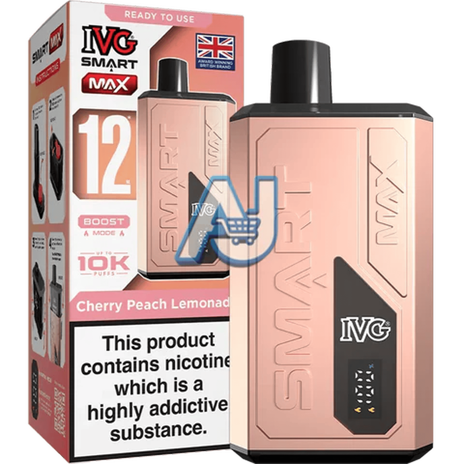 IVG Smart Max Prefilled Pod Kit, Cherry Peach Lemonade Flavor
