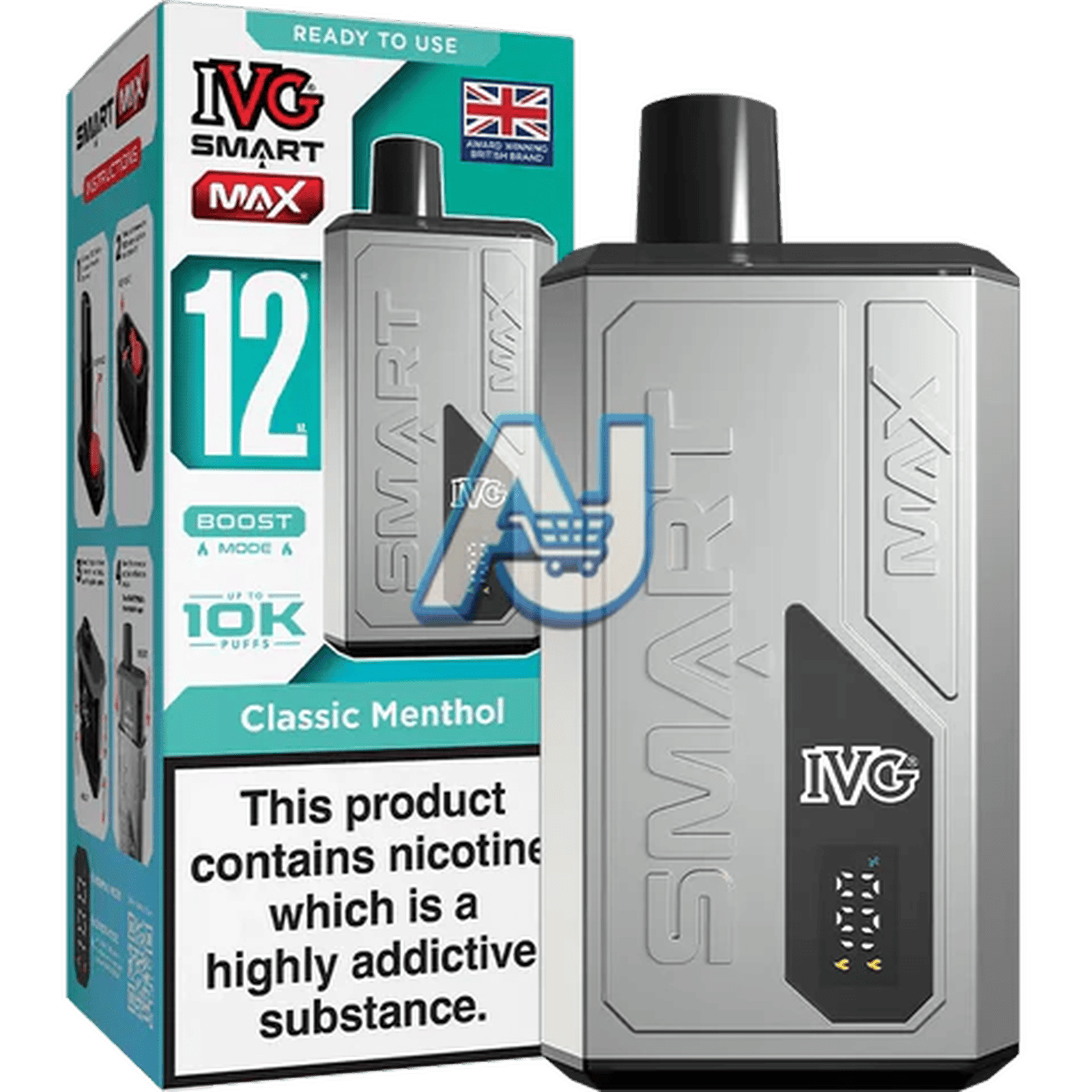 IVG Smart Max Prefilled Pod Kit, Classic Menthol Flavor