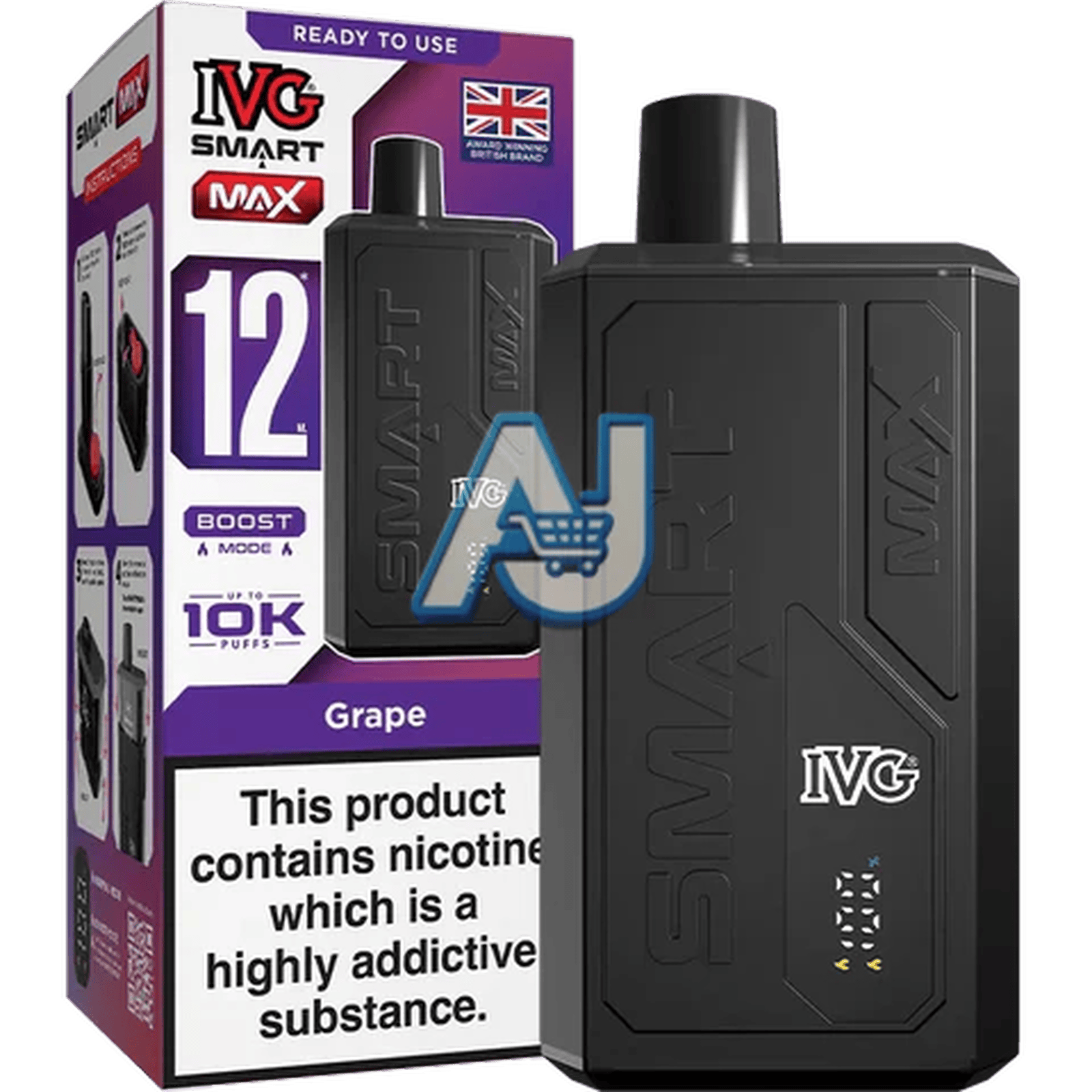 IVG Smart Max Prefilled Pod Kit, Grape Flavor