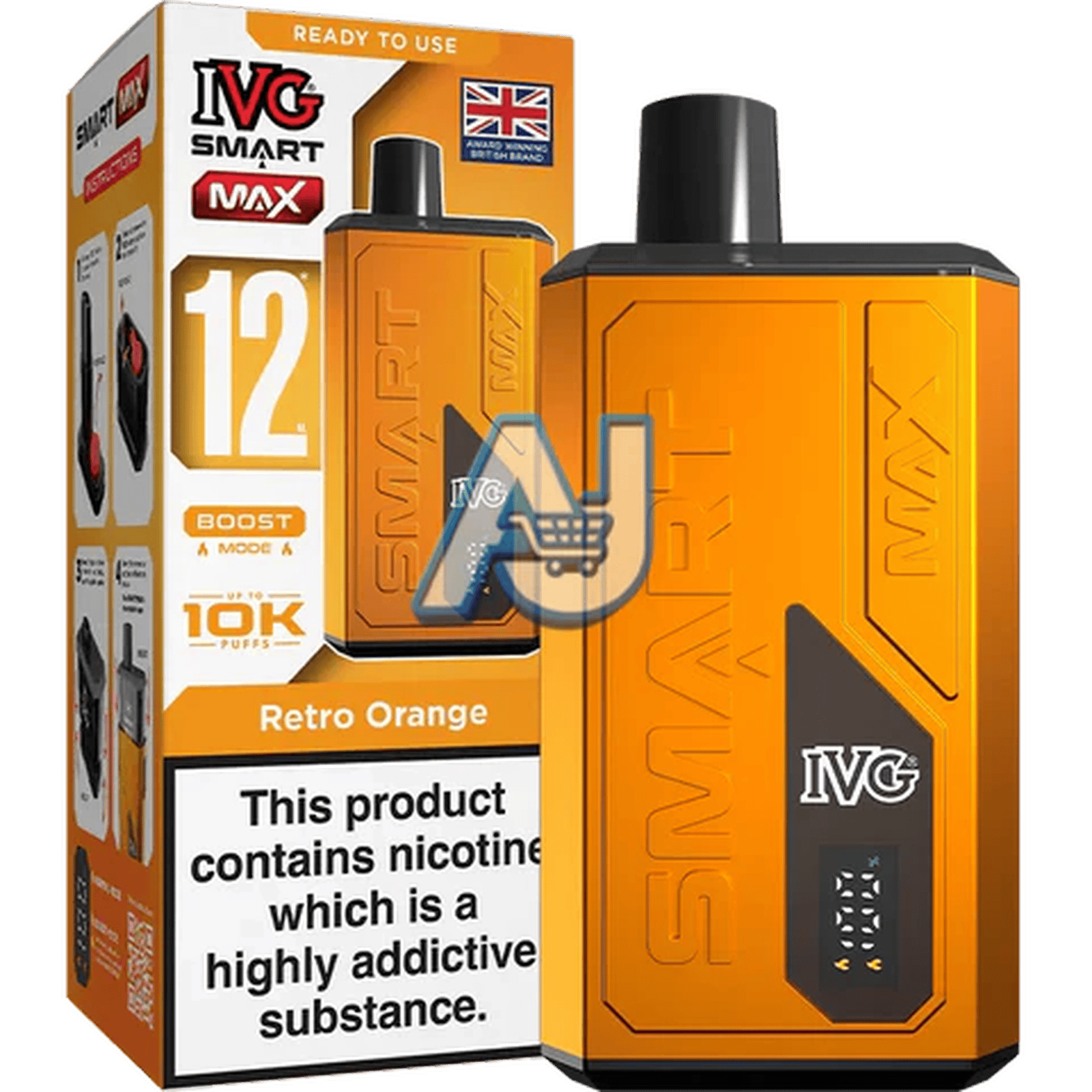 IVG Smart Max Prefilled Pod Kit, Retro Orange Flavor