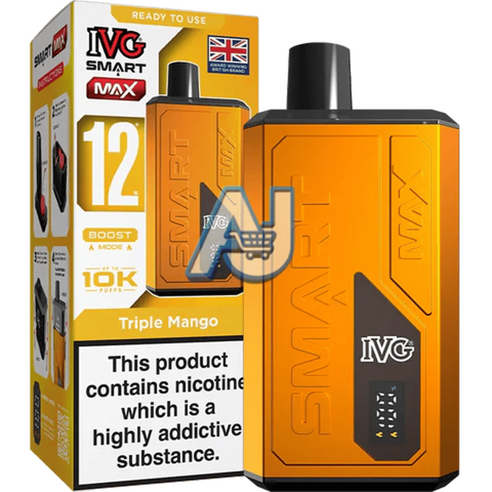 IVG Smart Max Prefilled Pod Kit, Triple Mango Flavor