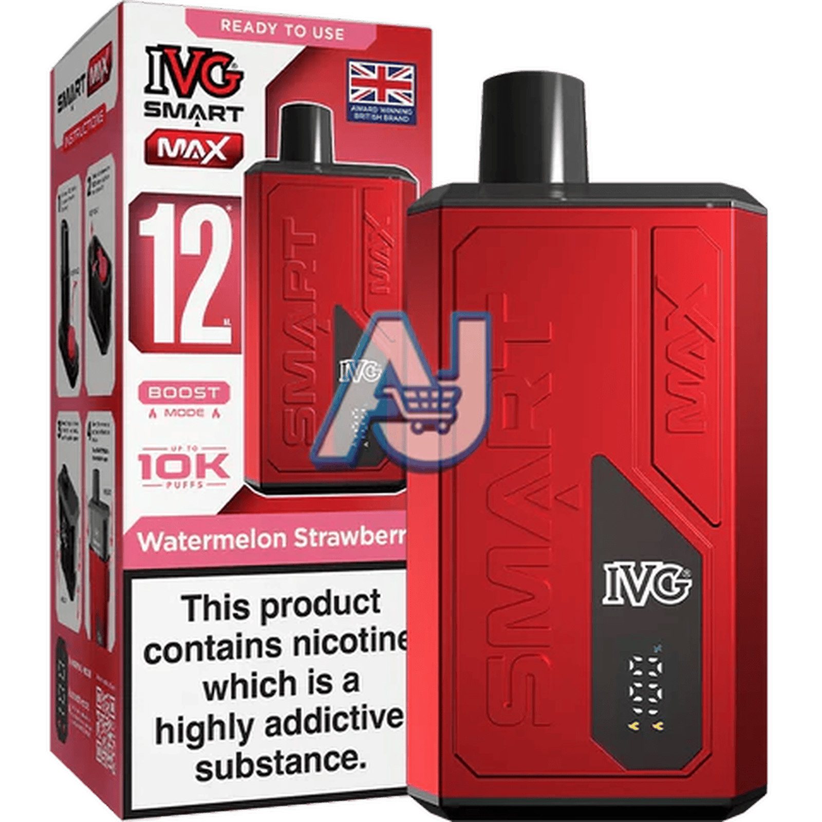 IVG Smart Max Prefilled Pod Kit, Watermelon Strawberry Flavor