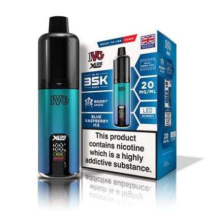 IVG XL 35K Puff Prefilled Pod Vape Kit Box of 5, Blueberry Raspberry Ice Flavour