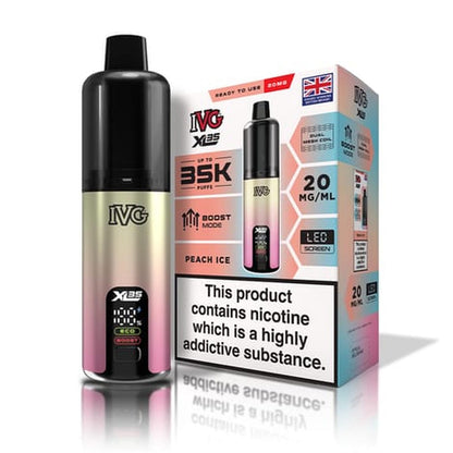 IVG XL 35K Puff Prefilled Pod Vape Kit Box of 5, Peach Ice Flavour