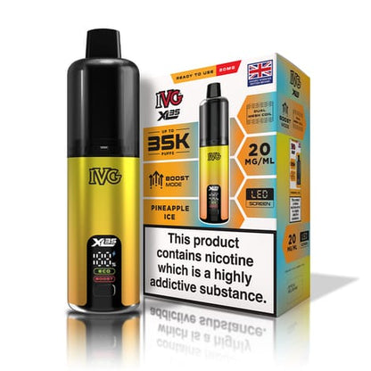 IVG XL 35K Puff Prefilled Pod Vape Kit Box of 5, Pineapple Ice Flavour