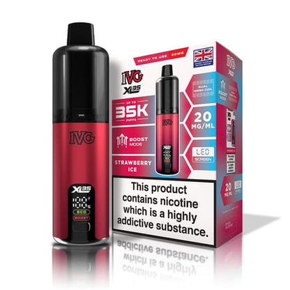 IVG XL 35K Puff Prefilled Pod Vape Kit Box of 5, Strawberry Ice Flavour