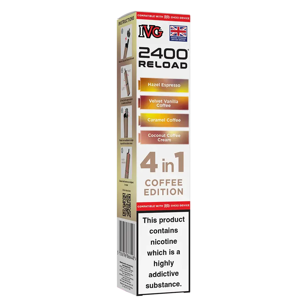 IVG 2400 Reload 4in1 Coffee Edition Prefilled Pods