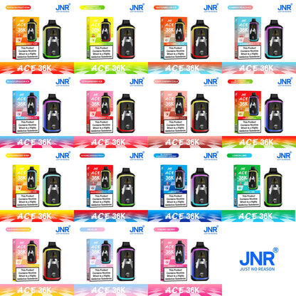 JNR Ace 36K Puffs Prefilled Vape Pod Kit Box of 5, Aj Super Store