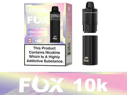 JNR Fox 10K Puffs Prefilled Pod Vape Kit Box of 5, Cola Lemon Flavor