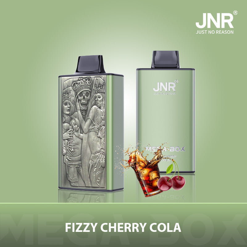 JNR Mega Box 25000 Puffs Prefilled Vape Pod Kit Box of 10, Fizzy Cherry Cola Flavour
