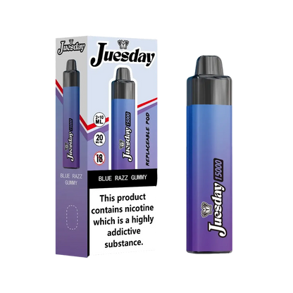 Juesday 15000 Puffs Prefilled Vape Pod Kit Box of 10, Blue Razz Lemonade Flavour