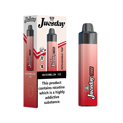 Juesday 15000 Puffs Prefilled Vape Pod Kit Box of 10, Watermelon Ice Flavour