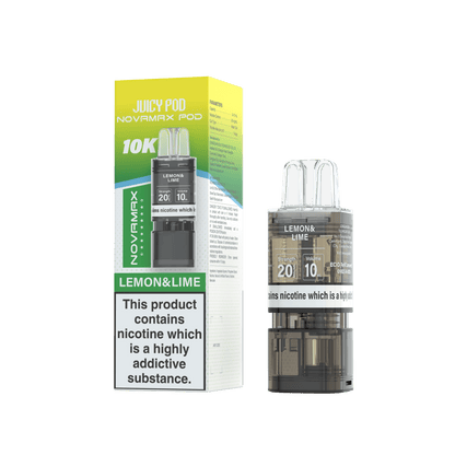 Juicy Pod Novamax 10k Replacement Pods, Lemon Lime Flavour