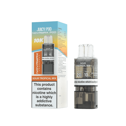 Juicy Pod Novamax 10k Replacement Pods, Sour Tropical Mix Flavour