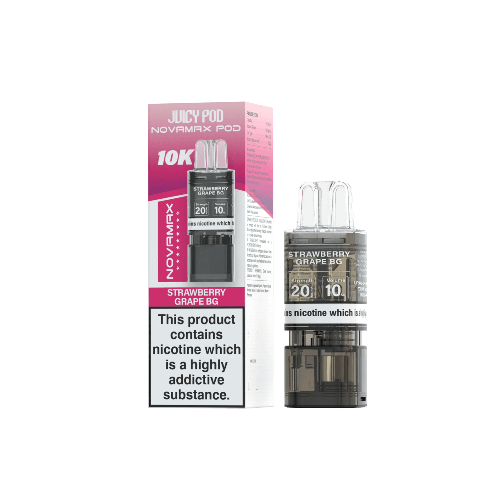 Juicy Pod Novamax 10k Replacement Pods - 10 pack  AJ's Superstore