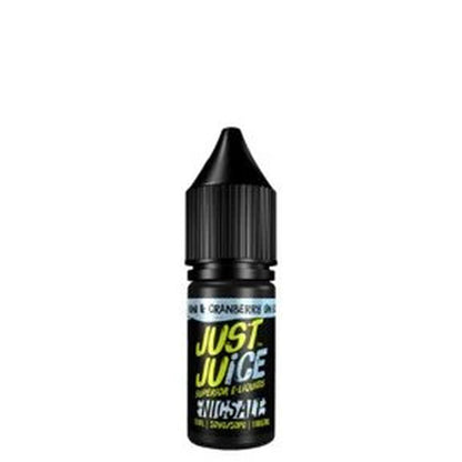 Just Juice Ice 10ml Nic Salt Pack of 5 Available In Kiwi & Cranberry On Ice Flavour