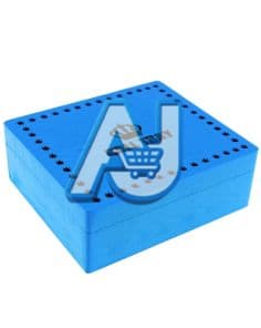 Large Blue Wooden Tray Box Stylish Organizer, Aj Super Store