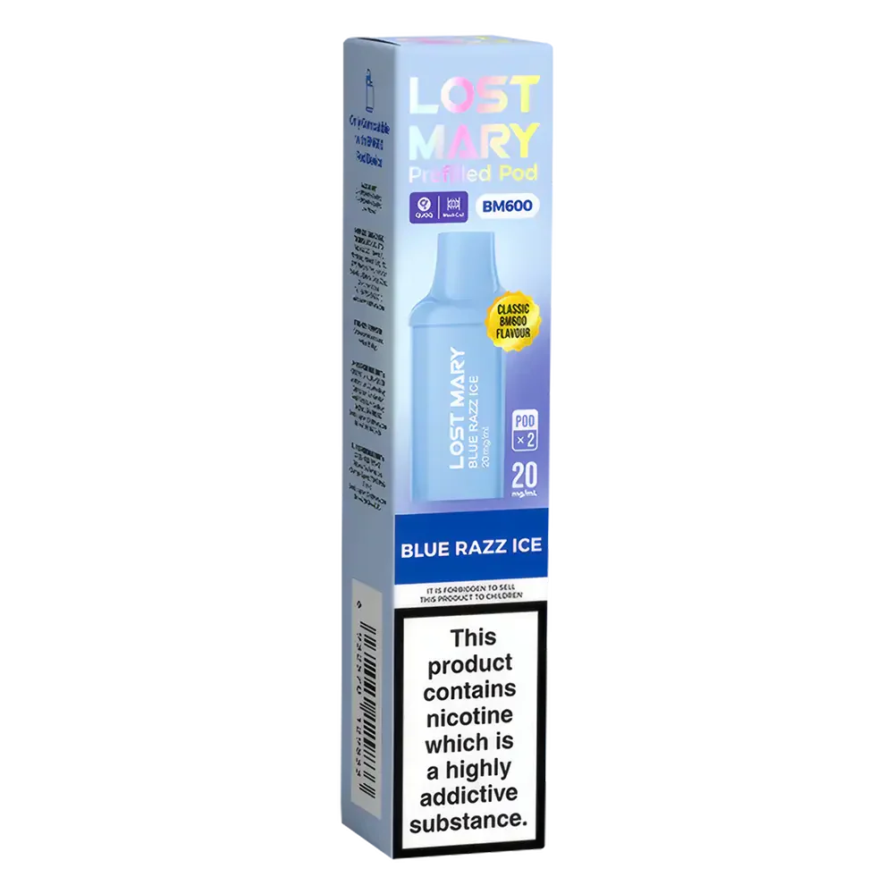 Lost Mary BM600 Prefilled Pods Blue Razz Ice