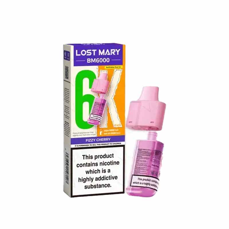 Lost Mary BM6000 Prefilled Replacement Pods, Fizzy Cherry Flavour