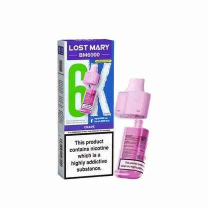 Lost Mary BM6000 Prefilled Replacement Pods, Grape Flavour