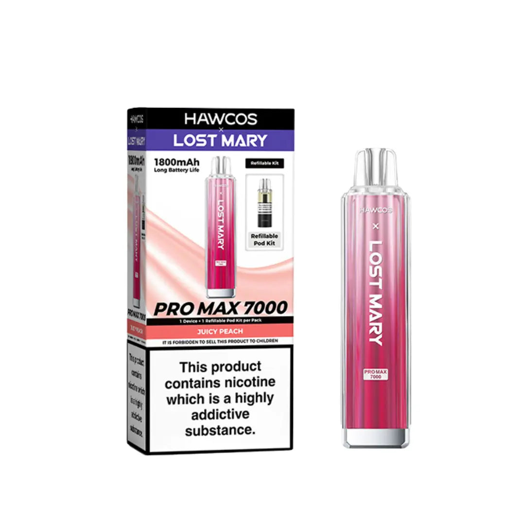 Lost Mary Pro Max 7000 Prefilled Pod Kit Juicy Peach Flavour 