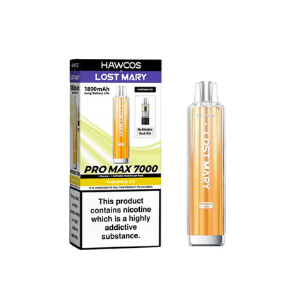 Lost Mary Pro Max 7000 Prefilled Pod Kit Pineapple Ice Flavour 
