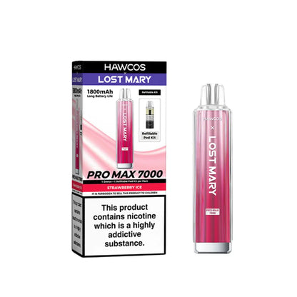 Lost Mary Pro Max 7000 Prefilled Pod Kit Strawberry Ice Flavour 