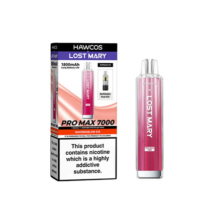 Lost Mary Pro Max 7000 Prefilled Pod Kit Watermelon Ice Flavour 