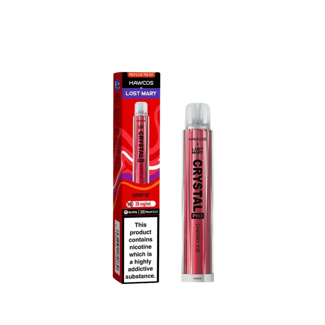 Lost Mary x Hawcos Crystal Pro Cherry Ice 600 Puff Vape Kit