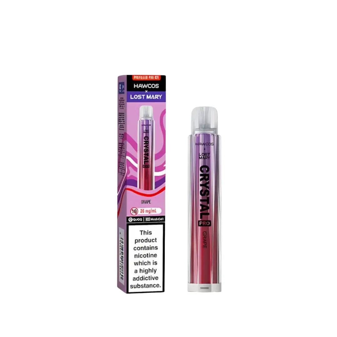 Lost Mary x Hawcos Crystal Pro Grape 600 Puff Vape Kit