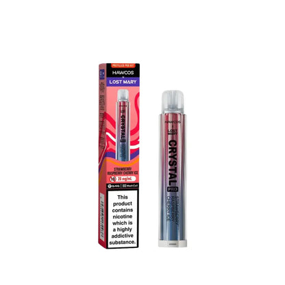 Lost Mary x Hawcos Crystal Pro Strawberry Raspberry Cherry Ice 600 Puff Vape Kit