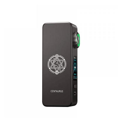 Lost Vape Centaurus M100 Box Mod with geometric design and digital display.
