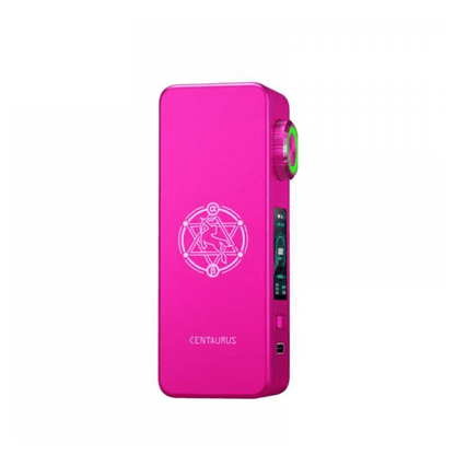 Bright pink Lost Vape Centaurus M100 box mod with a digital display on the side.