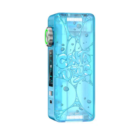 Lost Vape Centaurus N100 Box Mod in blue with wave pattern design.