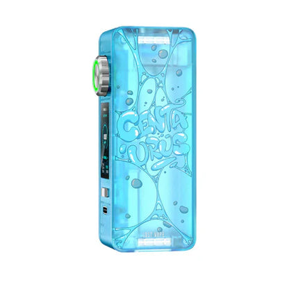 Lost Vape Centaurus N100 Box Mod in blue with wave pattern design.