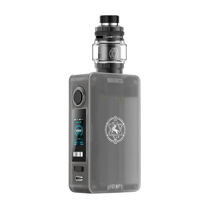 Lost Vape Centaurus N200 kit in grey, featuring sleek design and digital display.