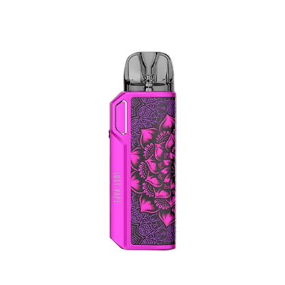 Lost Vape Thelema Elite 40 Pod Kit in vibrant pink with intricate floral design.