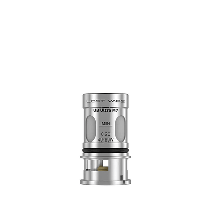 Lost Vape UB Ultra M7 replacement coil, silver, 0.2 ohm, 40-60W range.