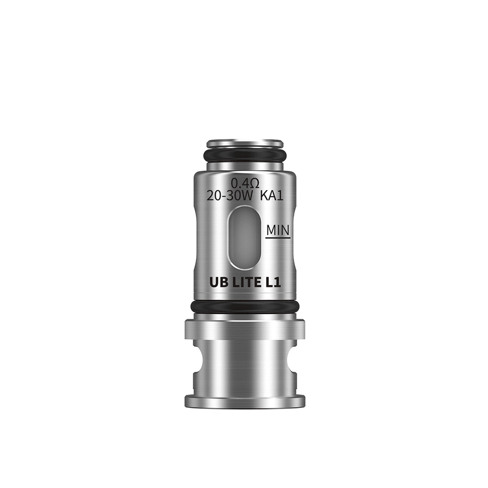 Silver Lost Vape UB Lite L1 replacement coil, 0.4 ohm, for vaping devices.