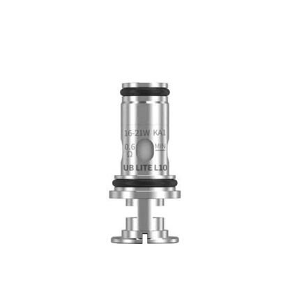 Lost Vape Ursa UB Lite coil, silver, for e-cigarettes, displayed on a white background.