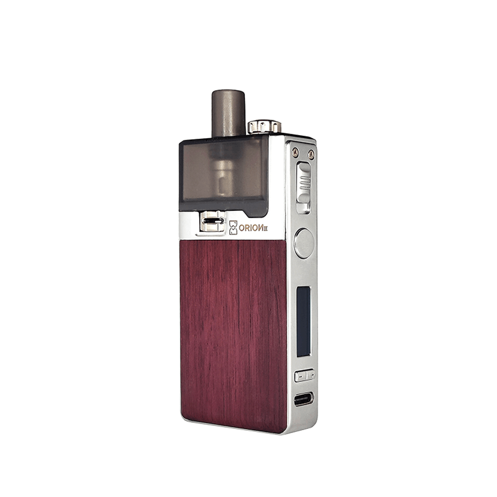 LVE Orion II pod kit with wood finish and sleek design.