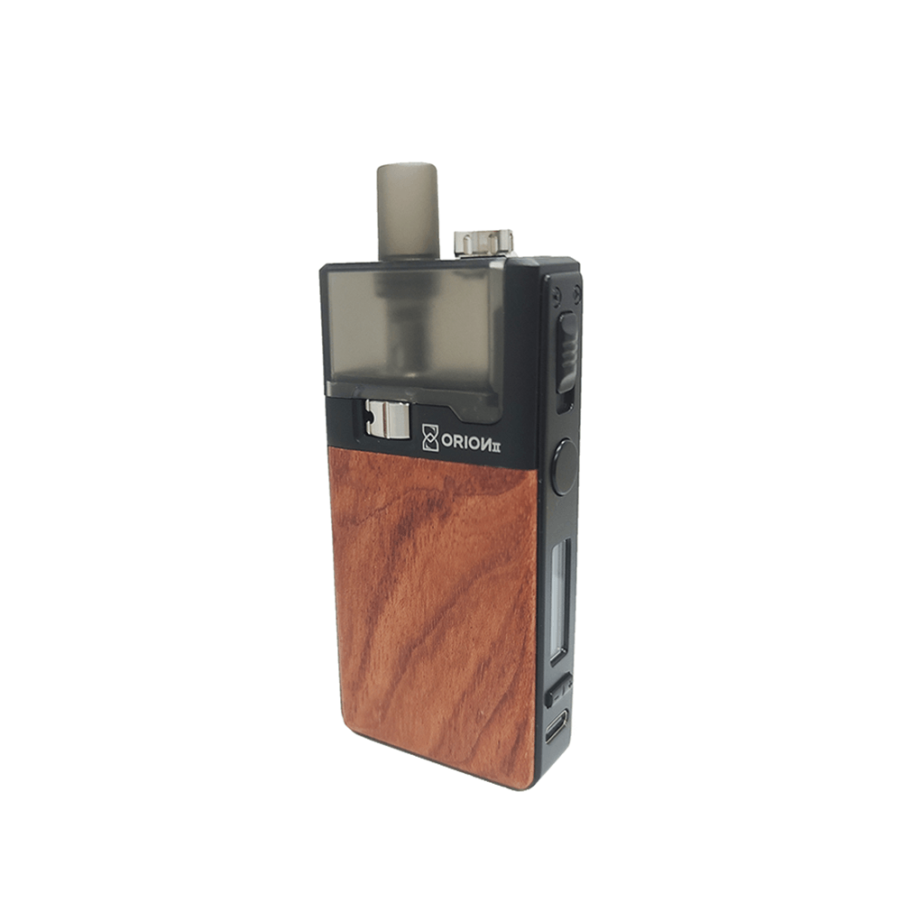 LVE Orion II Pod Kit with wood finish and sleek design.
