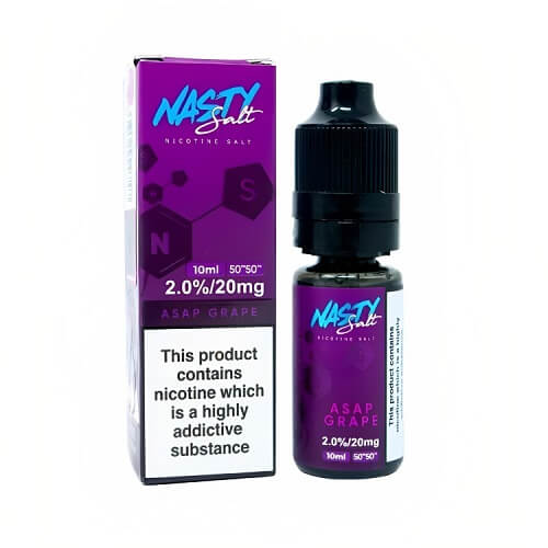 Nasty Juice Nic Salt 10ML - Pack of 10 Available In Asap Grape Flavour 
