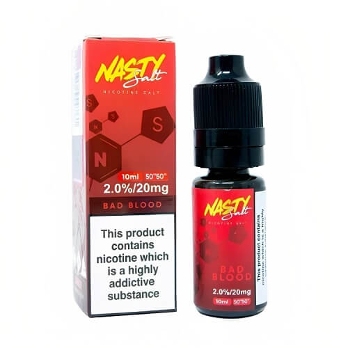 Nasty Juice Nic Salt 10ML - Pack of 10 Available In Bad Blood Flavour 