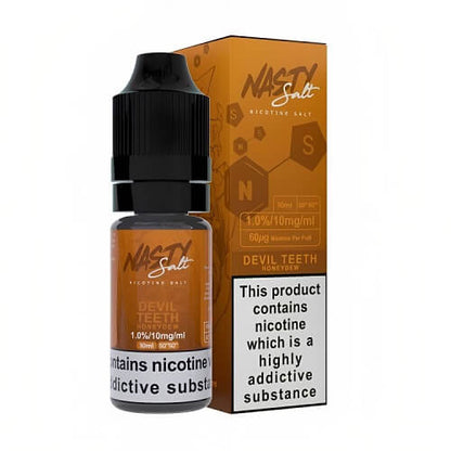 Nasty Juice Nic Salt 10ML - Pack of 10 Available In Devil Teeth Flavour 